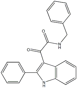 N-benzyl-2-oxo-2-(2-phenyl-1H-indol-3-yl)acetamide Struktur