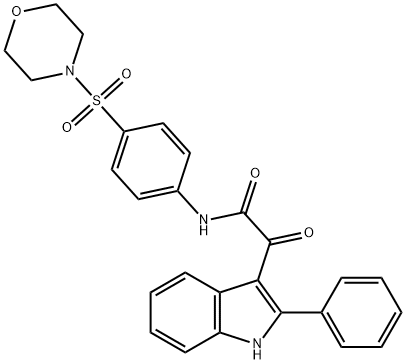 N-(4-morpholin-4-ylsulfonylphenyl)-2-oxo-2-(2-phenyl-1H-indol-3-yl)acetamide Struktur