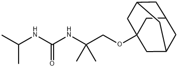 1-[1-(1-adamantyloxy)-2-methylpropan-2-yl]-3-propan-2-ylurea Struktur