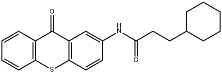 3-cyclohexyl-N-(9-oxothioxanthen-2-yl)propanamide Struktur