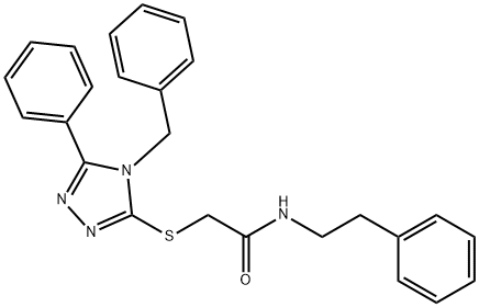 2-[(4-benzyl-5-phenyl-1,2,4-triazol-3-yl)sulfanyl]-N-(2-phenylethyl)acetamide Struktur