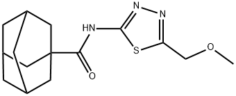 N-[5-(methoxymethyl)-1,3,4-thiadiazol-2-yl]adamantane-1-carboxamide Struktur