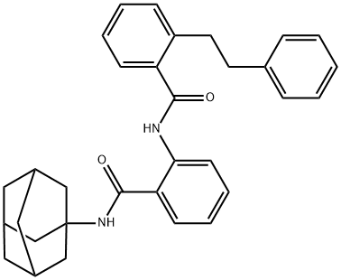 N-[2-(1-adamantylcarbamoyl)phenyl]-2-(2-phenylethyl)benzamide Struktur