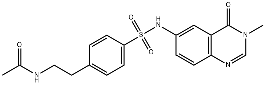 N-[2-[4-[(3-methyl-4-oxoquinazolin-6-yl)sulfamoyl]phenyl]ethyl]acetamide Struktur