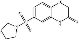 6-pyrrolidin-1-ylsulfonyl-4H-1,4-benzoxazin-3-one Struktur