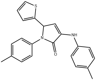 4-(4-methylanilino)-1-(4-methylphenyl)-2-thiophen-2-yl-2H-pyrrol-5-one Struktur