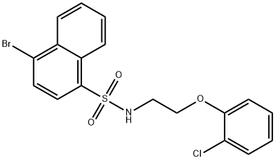 4-bromo-N-[2-(2-chlorophenoxy)ethyl]naphthalene-1-sulfonamide Struktur