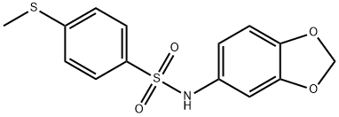 N-(1,3-benzodioxol-5-yl)-4-methylsulfanylbenzenesulfonamide Struktur