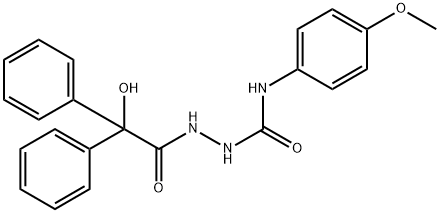 1-[(2-hydroxy-2,2-diphenylacetyl)amino]-3-(4-methoxyphenyl)urea Struktur