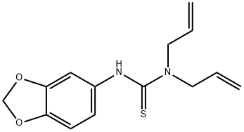 3-(1,3-benzodioxol-5-yl)-1,1-bis(prop-2-enyl)thiourea Struktur