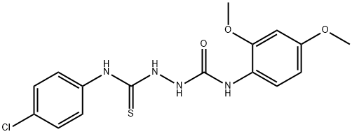 1-[(4-chlorophenyl)carbamothioylamino]-3-(2,4-dimethoxyphenyl)urea Struktur