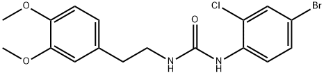 1-(4-bromo-2-chlorophenyl)-3-[2-(3,4-dimethoxyphenyl)ethyl]urea Struktur