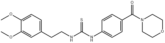 1-[2-(3,4-dimethoxyphenyl)ethyl]-3-[4-(morpholine-4-carbonyl)phenyl]thiourea Struktur