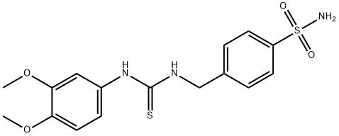 1-(3,4-dimethoxyphenyl)-3-[(4-sulfamoylphenyl)methyl]thiourea Struktur