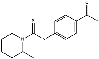 N-(4-acetylphenyl)-2,6-dimethylpiperidine-1-carbothioamide Struktur