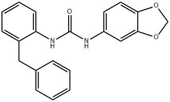 1-(1,3-benzodioxol-5-yl)-3-(2-benzylphenyl)urea Struktur