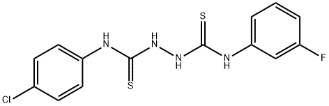 1-(4-chlorophenyl)-3-[(3-fluorophenyl)carbamothioylamino]thiourea Struktur