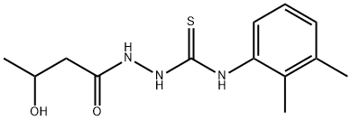 1-(2,3-dimethylphenyl)-3-(3-hydroxybutanoylamino)thiourea Struktur