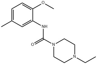 4-ethyl-N-(2-methoxy-5-methylphenyl)piperazine-1-carboxamide Struktur