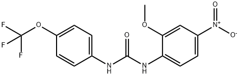 1-(2-methoxy-4-nitrophenyl)-3-[4-(trifluoromethoxy)phenyl]urea Struktur