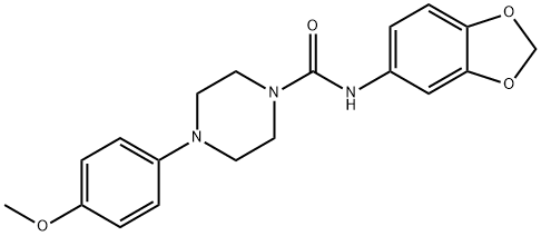 N-(1,3-benzodioxol-5-yl)-4-(4-methoxyphenyl)piperazine-1-carboxamide Struktur