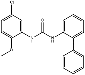 1-(5-chloro-2-methoxyphenyl)-3-(2-phenylphenyl)urea Struktur