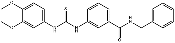 N-benzyl-3-[(3,4-dimethoxyphenyl)carbamothioylamino]benzamide Struktur