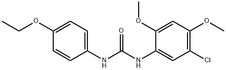 1-(5-chloro-2,4-dimethoxyphenyl)-3-(4-ethoxyphenyl)urea Struktur