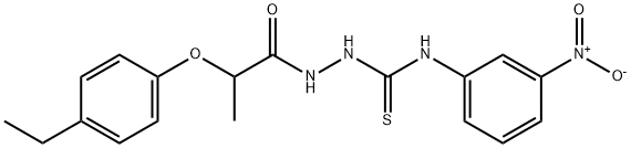 1-[2-(4-ethylphenoxy)propanoylamino]-3-(3-nitrophenyl)thiourea Struktur