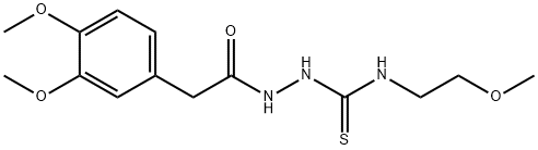 1-[[2-(3,4-dimethoxyphenyl)acetyl]amino]-3-(2-methoxyethyl)thiourea Structure