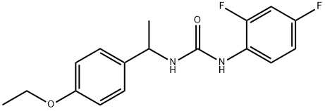 1-(2,4-difluorophenyl)-3-[1-(4-ethoxyphenyl)ethyl]urea Struktur