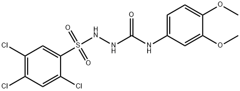 1-(3,4-dimethoxyphenyl)-3-[(2,4,5-trichlorophenyl)sulfonylamino]urea Struktur