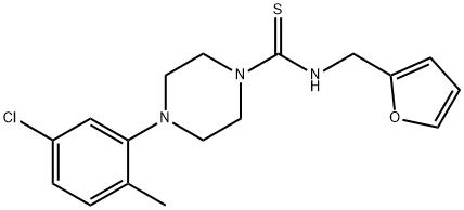 4-(5-chloro-2-methylphenyl)-N-(furan-2-ylmethyl)piperazine-1-carbothioamide Struktur