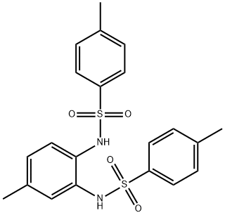 4-methyl-N-[4-methyl-2-[(4-methylphenyl)sulfonylamino]phenyl]benzenesulfonamide Struktur