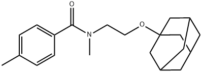 N-[2-(1-adamantyloxy)ethyl]-N,4-dimethylbenzamide Struktur