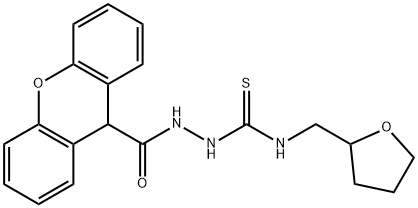 1-(oxolan-2-ylmethyl)-3-(9H-xanthene-9-carbonylamino)thiourea Struktur