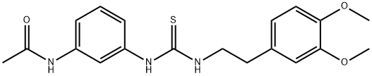 N-[3-[2-(3,4-dimethoxyphenyl)ethylcarbamothioylamino]phenyl]acetamide Struktur