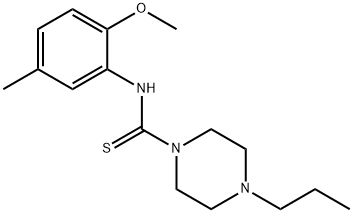 N-(2-methoxy-5-methylphenyl)-4-propylpiperazine-1-carbothioamide Struktur