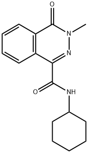 N-cyclohexyl-3-methyl-4-oxophthalazine-1-carboxamide Struktur