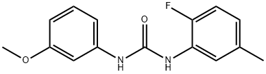 1-(2-fluoro-5-methylphenyl)-3-(3-methoxyphenyl)urea Struktur