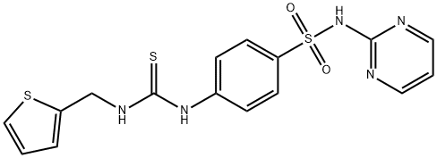 1-[4-(pyrimidin-2-ylsulfamoyl)phenyl]-3-(thiophen-2-ylmethyl)thiourea Struktur