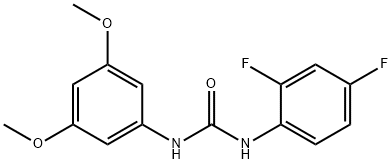 1-(2,4-difluorophenyl)-3-(3,5-dimethoxyphenyl)urea Struktur