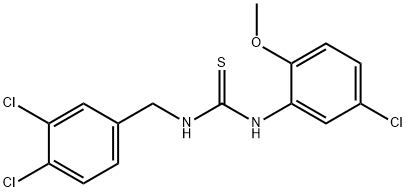 1-(5-chloro-2-methoxyphenyl)-3-[(3,4-dichlorophenyl)methyl]thiourea Struktur