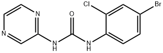 1-(4-bromo-2-chlorophenyl)-3-pyrazin-2-ylurea Struktur