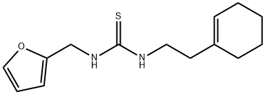 1-[2-(cyclohexen-1-yl)ethyl]-3-(furan-2-ylmethyl)thiourea Struktur