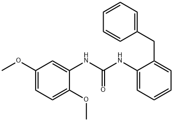 1-(2-benzylphenyl)-3-(2,5-dimethoxyphenyl)urea Struktur