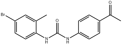 1-(4-acetylphenyl)-3-(4-bromo-2-methylphenyl)urea Struktur