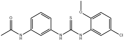 N-[3-[(5-chloro-2-methoxyphenyl)carbamothioylamino]phenyl]acetamide Struktur