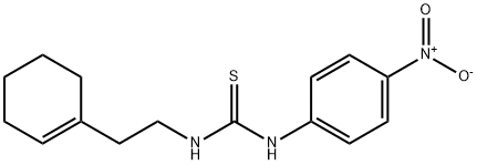 1-[2-(cyclohexen-1-yl)ethyl]-3-(4-nitrophenyl)thiourea Struktur