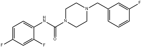 N-(2,4-difluorophenyl)-4-[(3-fluorophenyl)methyl]piperazine-1-carboxamide Struktur